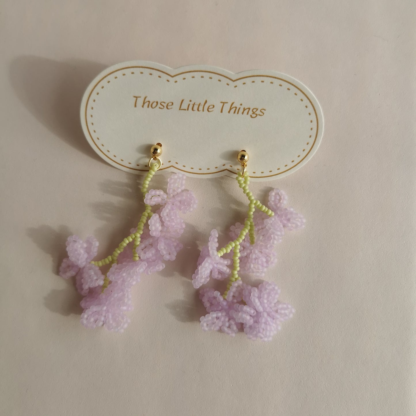 Handmade Beaded Flower Earrings