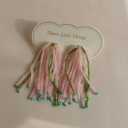 Handmade Beaded Tassels Earrings