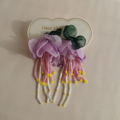 Handmade Beaded Tassels Earrings