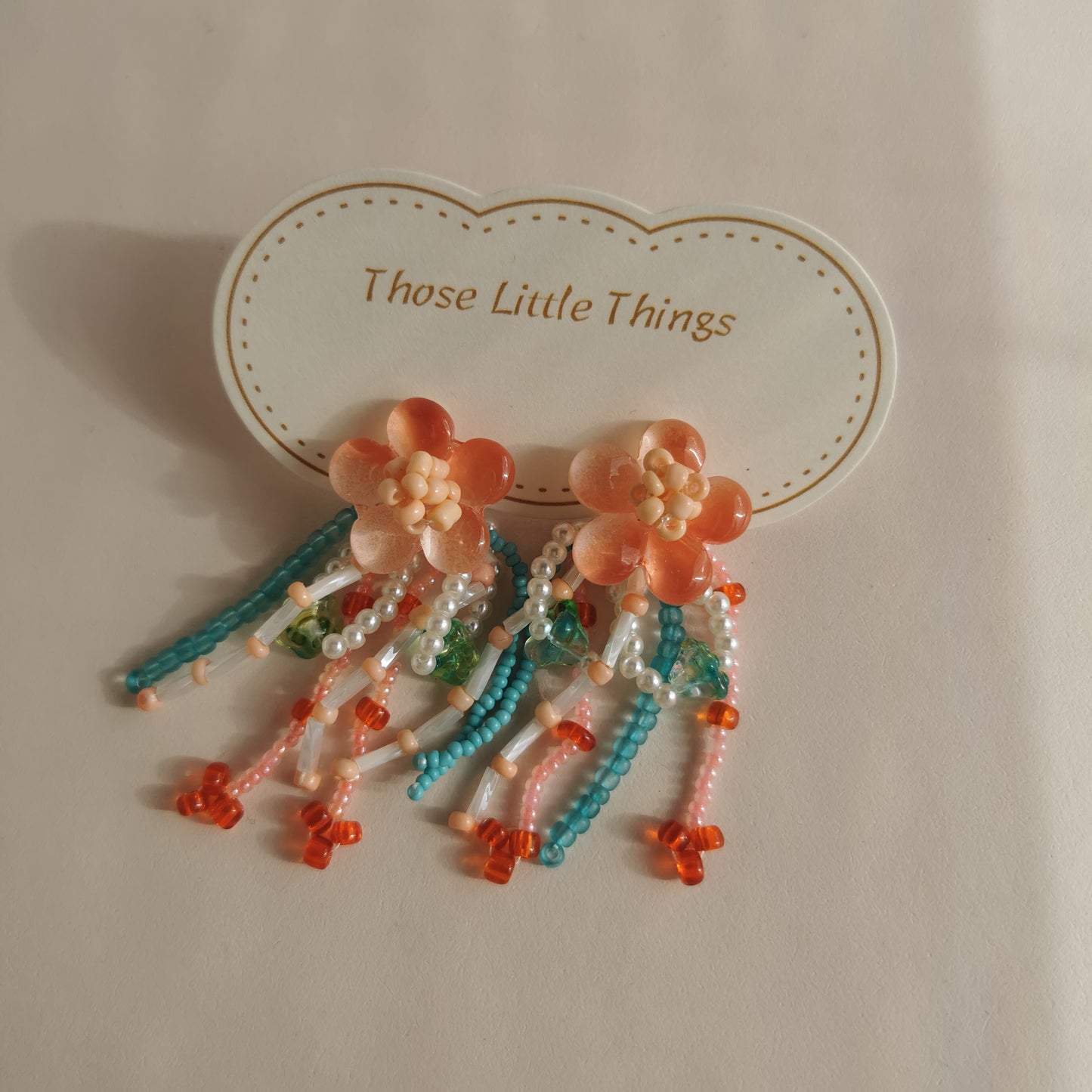 Handmade Beaded Tassels Earrings