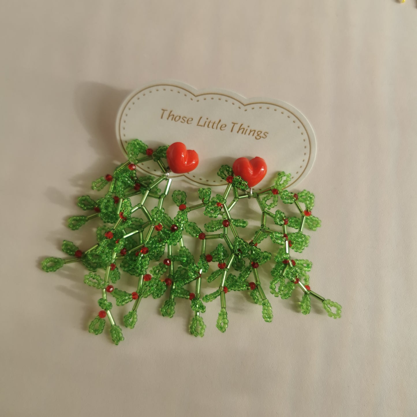 Handmade Beaded Flower Earrings