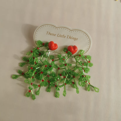 Handmade Beaded Flower Earrings