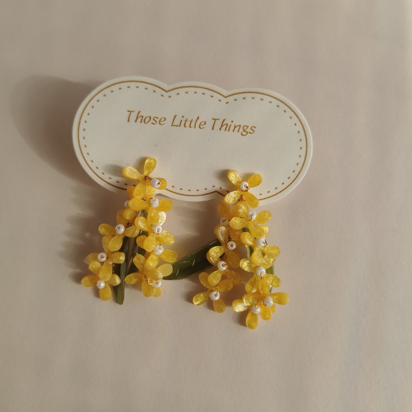 Handmade Beaded Flower Earrings