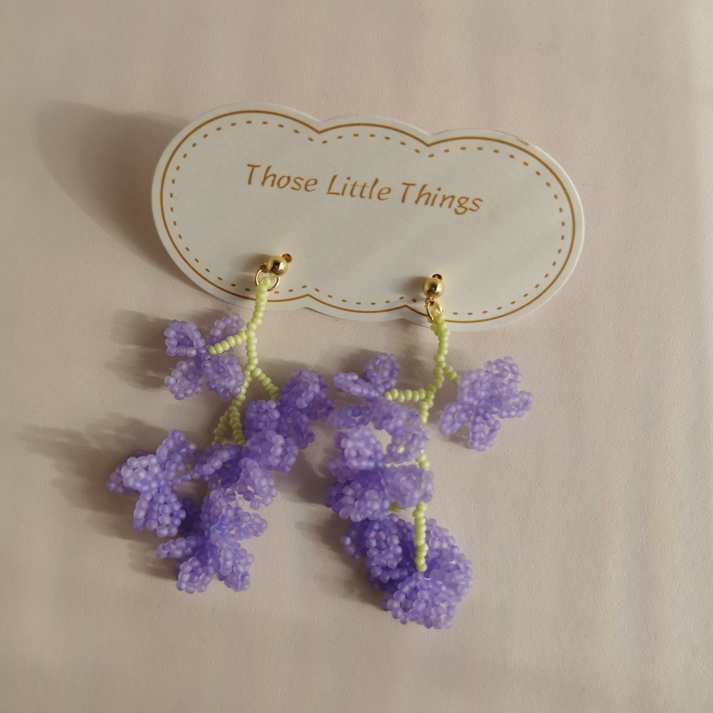 Handmade Beaded Flower Earrings