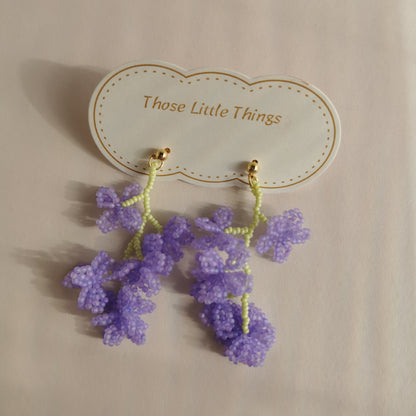Handmade Beaded Flower Earrings
